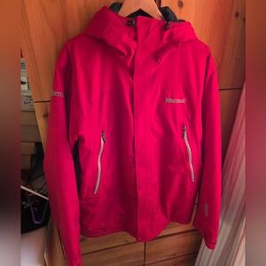 Marmot Men's Red Goretex Performance Ski Snow Jacket Size Large